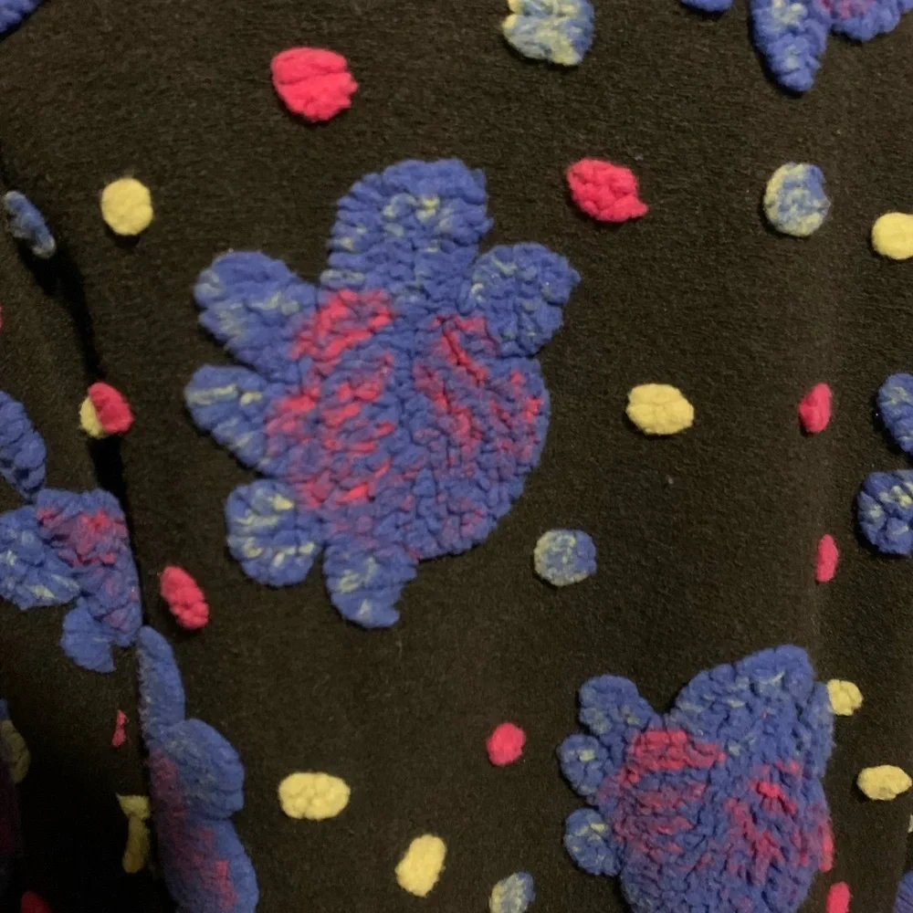 Fashion Nova 5X Teddy Jacket with Playful colorful abstract floral fuzzy Design - Picture 6 of 12